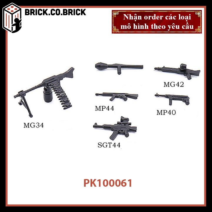 Phụ kiện MOC Army Vũ Khí Hiện Đại Đồ chơi Lắp ráp Minifig Mô hình Sáng ...