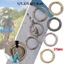 Móc chìa khóa mùa xuân O-ring màu vàng đen bạc, làm từ hợp kim kẽm mạ bền đẹp
