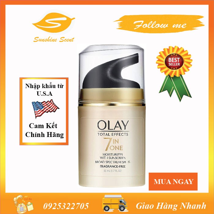 KEM DƯỠNG DA CHỐNG NẮNG OLAY TOTAL EFFECTS 7IN1 SPF 15 (50ML) | Shopee ...