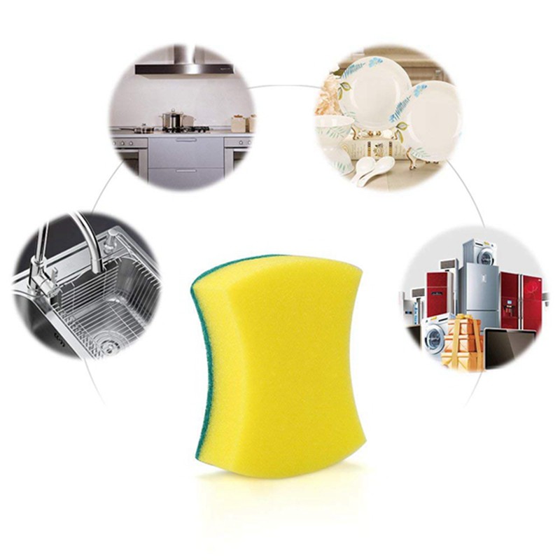 30 Chiếc Đa Năng Hai Mặt Bọt Biển Cọ Rửa Miếng Rửa Bát Rửa Tẩy Tế Bào Chết Vết Xốp Loại Bỏ Làm Sạch Chà Bàn Chải Cho Nhà Bếp Nhà Để Xe Phòng Tắm