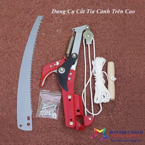 Dụng cụ cắt cành trên cao lưỡi thép kết hợp hái quả