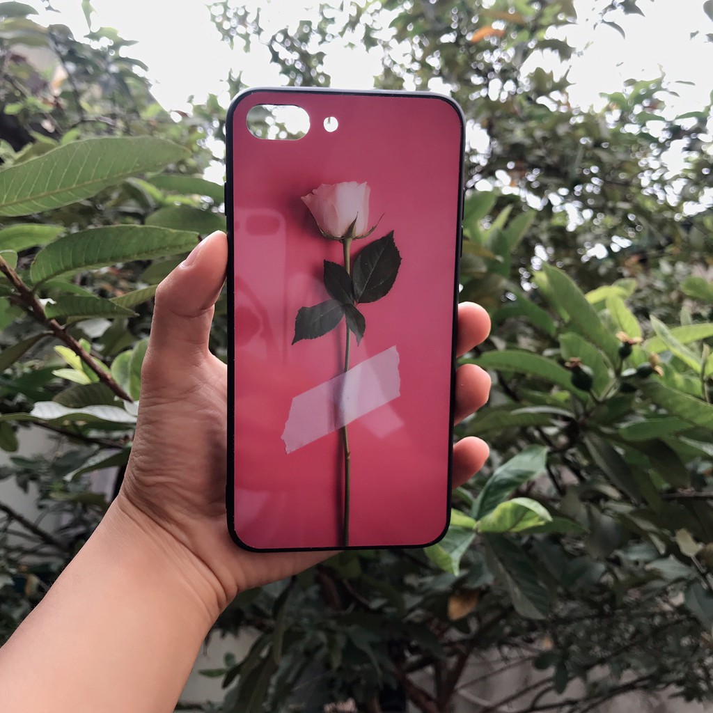 Ốp iphone in hình cực đẹp siêu bền cao cấp - Hoa hồng cực đẹp - 6/6plus/6s/6splus/7/7plus/8/8plus/x/.....