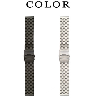 SEIKO Dây Đeo Đồng Hồ Bằng Thép Không Gỉ 18mm 20mm 22mm 24mm 26mm Màu Bạc Và Đen Cao Cấp