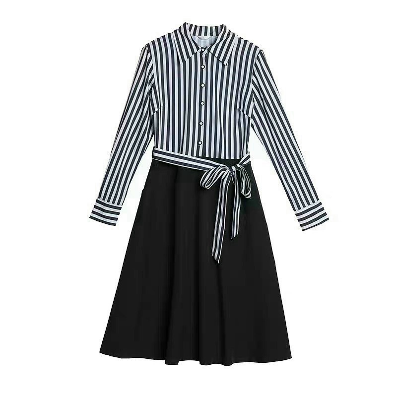(HCM) Đầm xoè kẻ sọc công sở sang chảnh siêu đẹp thời trang siêu hot cho các chị em HIYU STORE