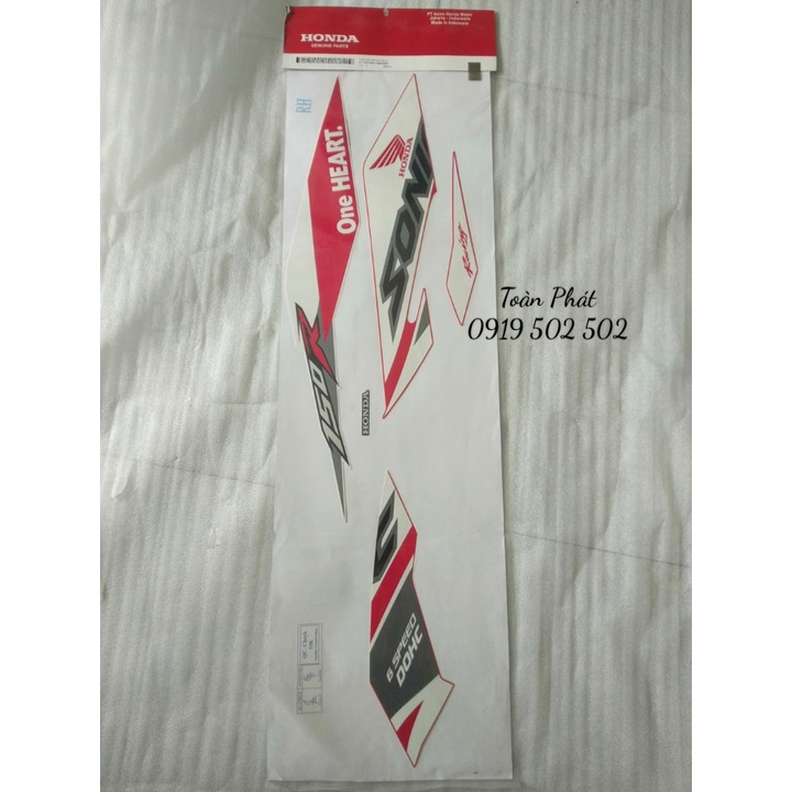 TEM RACING BÊN PHẢI - TEM TRẮNG ĐỎ - 871X0K56NB0ZAR - SONIC 150R CHÍNH ...