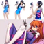 YB1 Evangelion EVA Cosplay Đồ Bơi Áo liền quần Trang Phục Anime Backless Asuka Ayanami Mari Bơi Đồ Bơi Bikini B