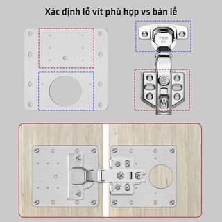 COMBO 10 Tấm thép sửa bản lề cửa gỗ, tủ nhựa, tủ bếp - tặng kèm 6 đinh vít phù hợp mọi loại bản lề okamas