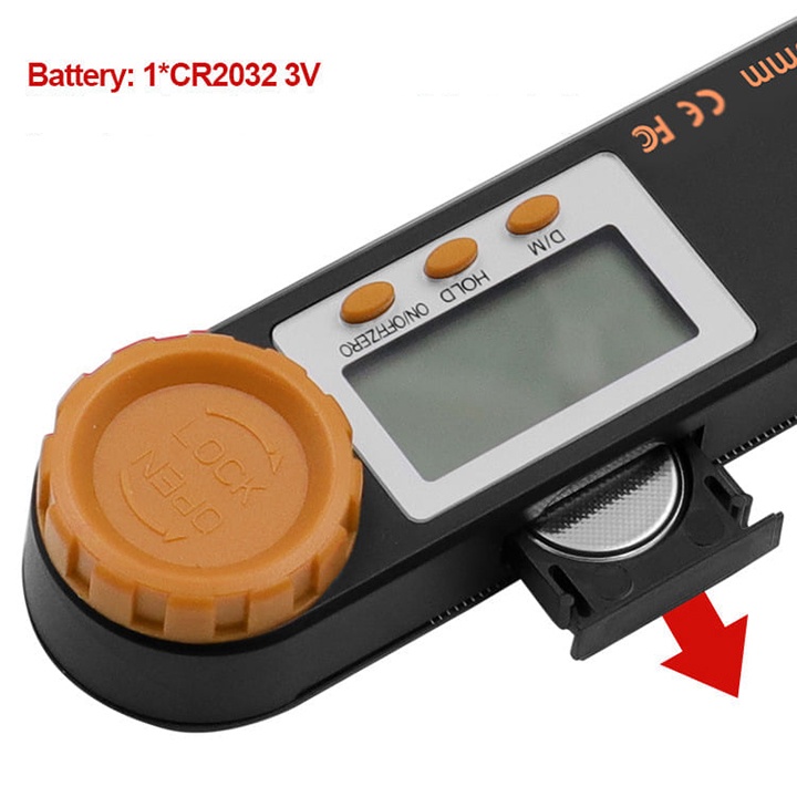 Thước đo góc điện tử 360 độ có nivo - thước đo góc đa năng