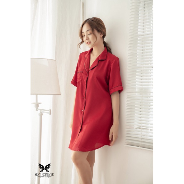 Sexy Forever Váy Ngủ pyjama Lụa Rosa