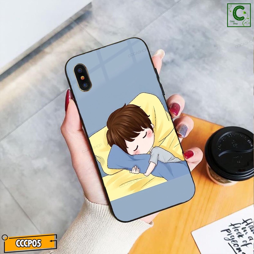 Ốp lưng iphone mặt kính in hình cực đẹp,sáng bóng-Cặp đôi ấm áp - 6/6plus/6s/6splus/7/7plus/8/8plus/x/.....