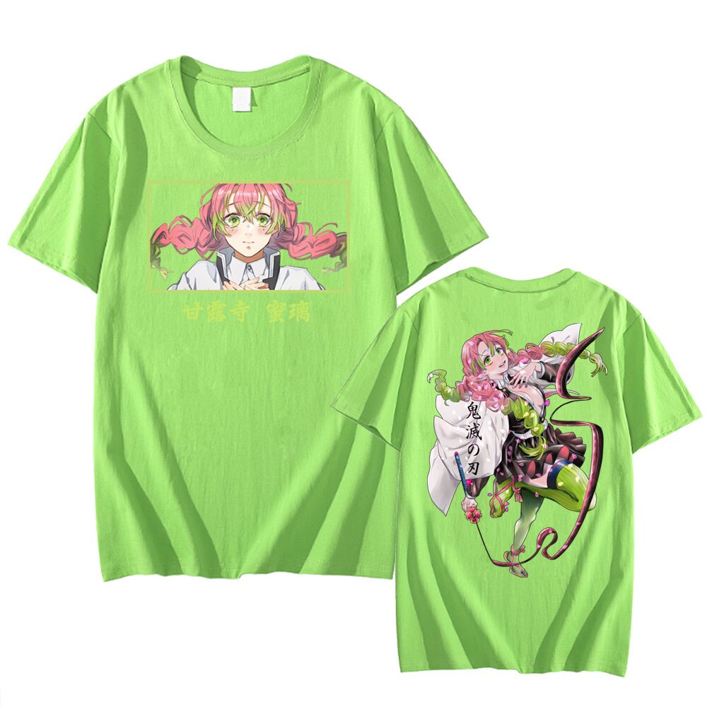 Áo Thun Họa Tiết Anime Kanroji Mitsuri Thời Trang Mùa Hè Dành Cho Nam Và Nữ