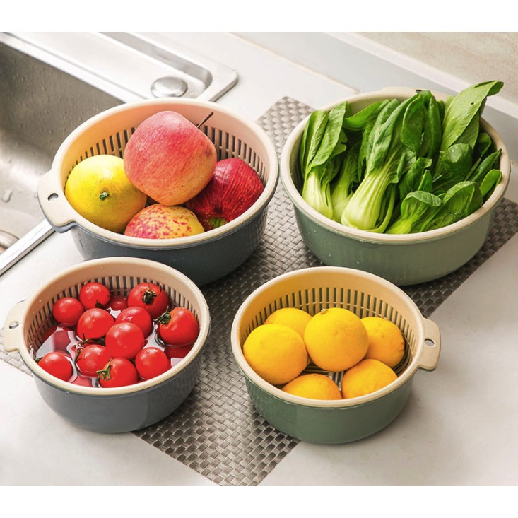 Rổ Nhựa Đựng Rau Củ Quả 2 Lớp B064 | Shopee Việt Nam