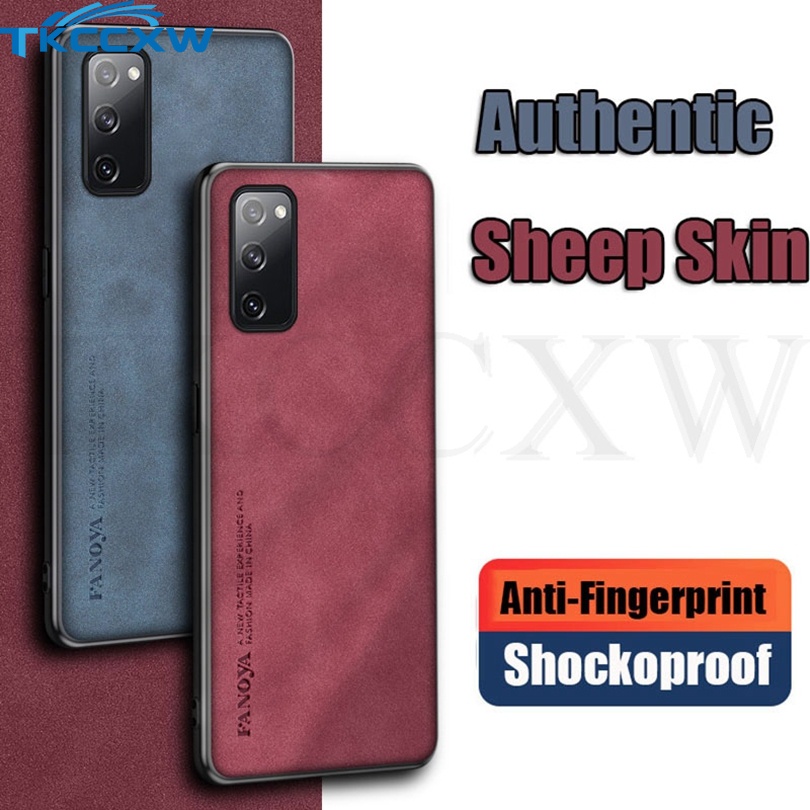 Ốp Điện Thoại Da PU Phối Vải Sợi Mềm Thời Trang Cho Samsung Galaxy Note 20 Ultra Note 10+ S10 Plus S20 FE
