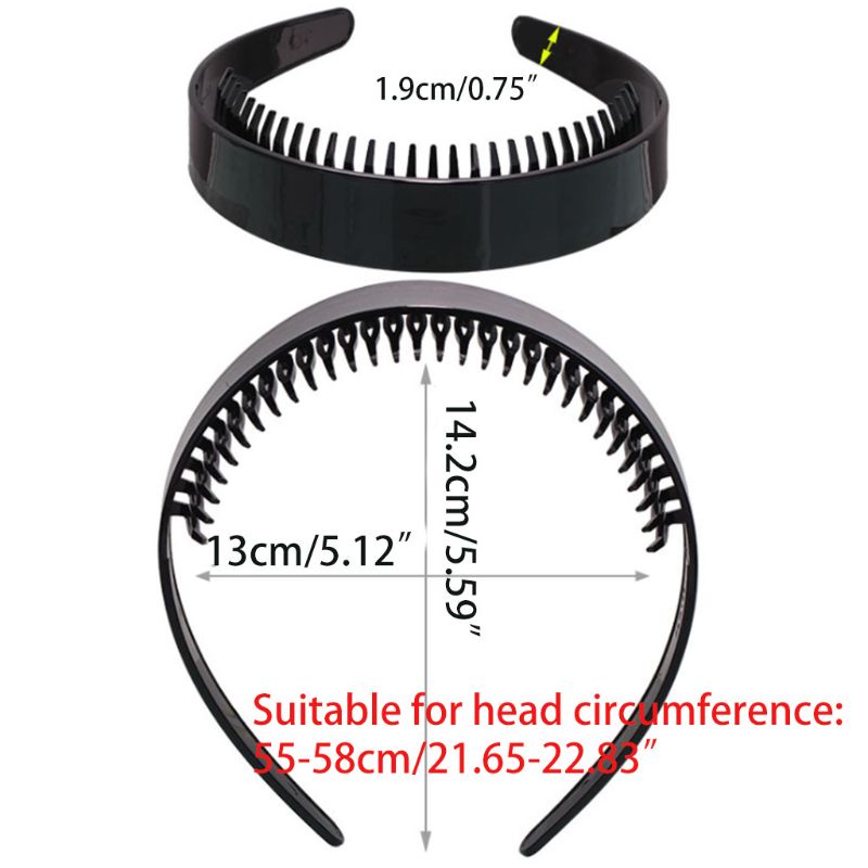 Cài Tóc Nhựa Màu Đen 2.5cm Có Răng Lược Cho Nữ