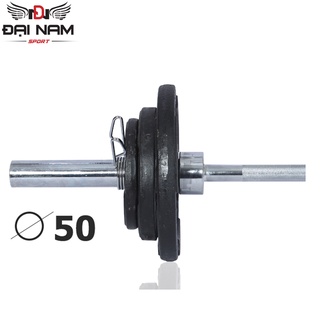 Thanh Đòn Tạ Inox 2m2 Phi 50 Nhập Khẩu Đại Nam Sport + Kèm 2 Khóa Tạ