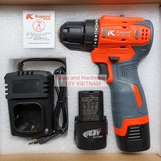 Máy khoan Kapusi Japan pin Lithium-ion cao cấp 16,8V, cam kết không chổi than, Bảo hành 12 tháng