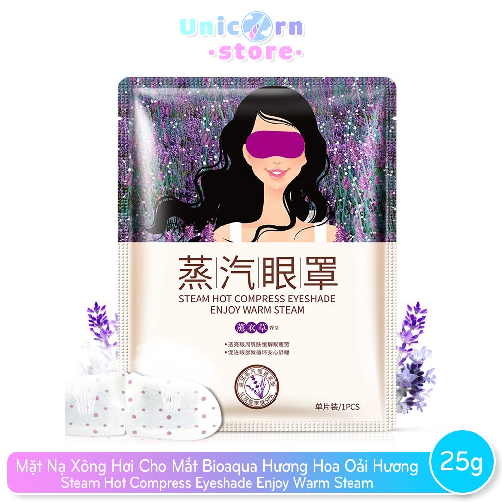 Mặt Nạ Xông Hơi Cho Mắt Bioaqua Hương Hoa Oải Hương Steam Eye Mask Hot Compression