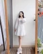 đầm trắng tiểu thư tay bồng