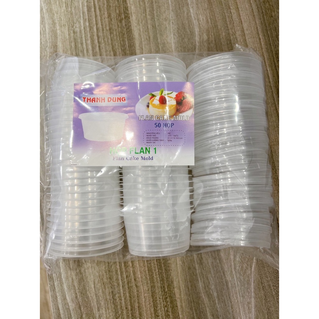 Hũ làm bánh flan Caramen Thanh Dung số 1 75ml có nắp chịu nhiệt an toàn CAO CẤP ( 50 hủ )