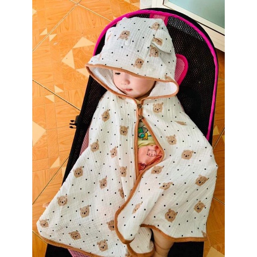 [SALE LẺ SIZE] - Áo Choàng Xô Muslin Cho Bé 0-3T, ÁO CHOÀNG CHỐNG NẮNG CHO BÉ NHÀ LIENAS CLOSET