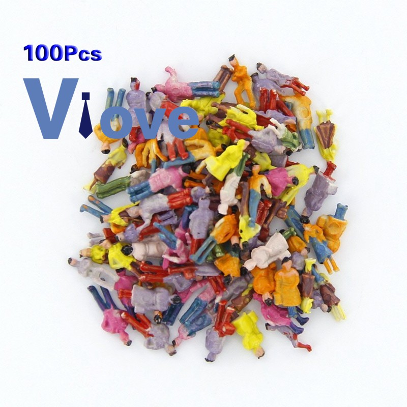Set 100 mô hình người tỉ lệ 1/150 dùng cho mô hình tàu hỏa