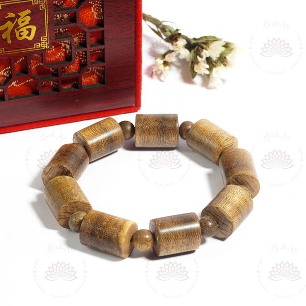 Vòng Tay Trầm Hương Tốc Tự Nhiên Trụ Trúc - Phong Thủy - Trầm Hương Tự Nhiên- 8mm 10mm 12mm 14mm