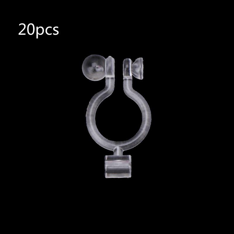 20Pcs Invisible Clip-on Earring Converters for  Pierced Ears Jewelry Findings