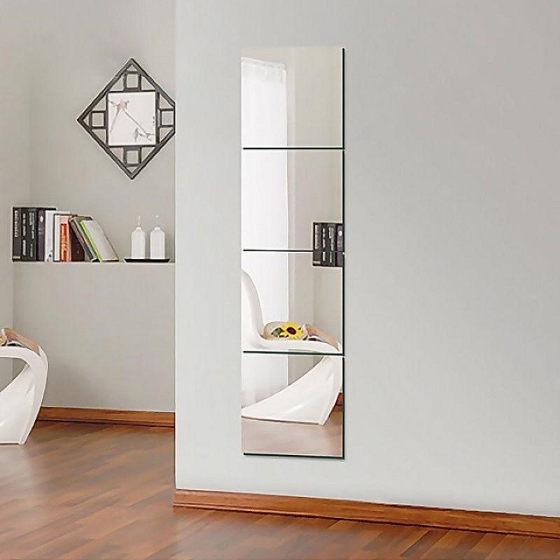 Gương dán tường soi toàn thân, dán cánh tủ áo kích thước 20x20 vuông giá 1 tấm