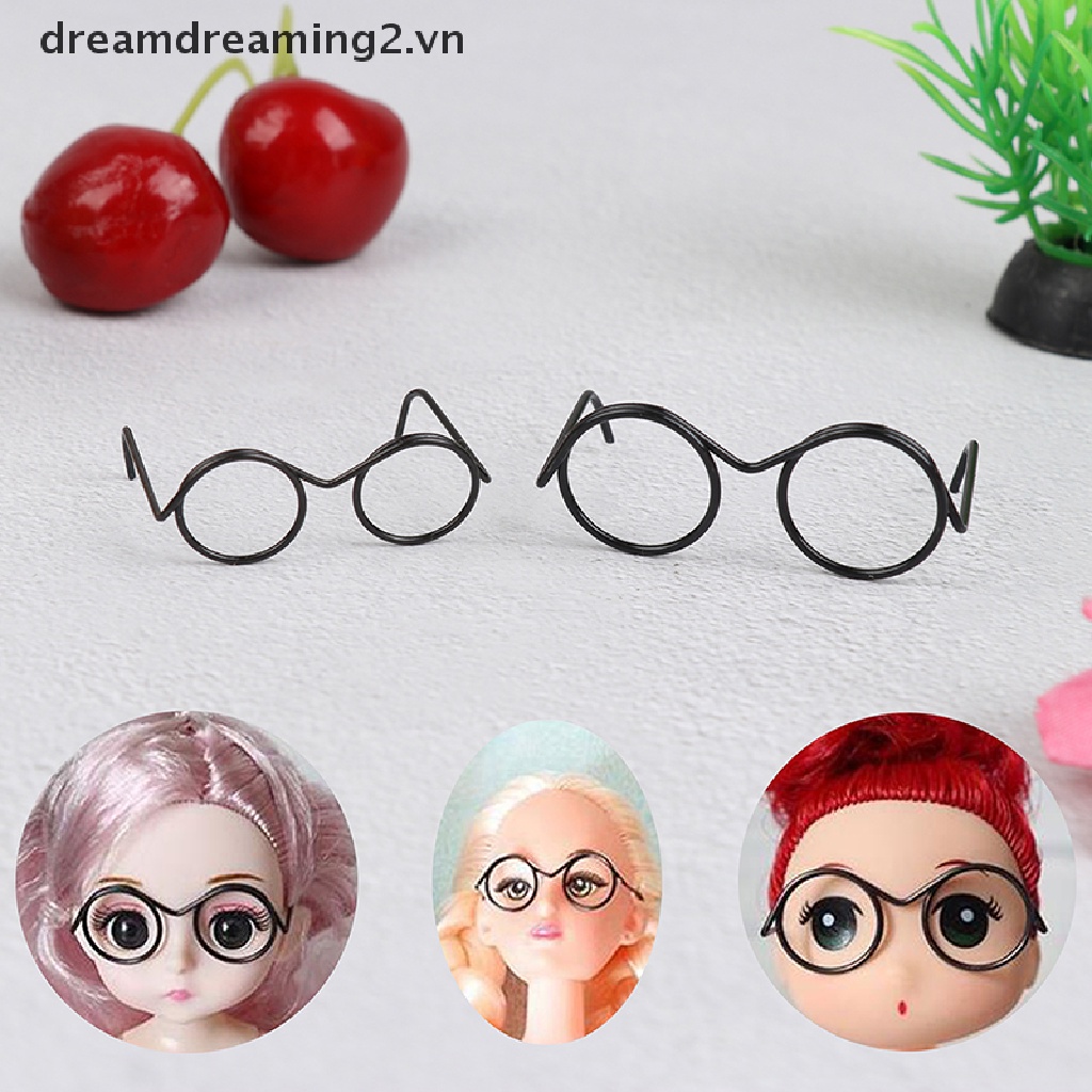 Bộ 10 Thấu Kính Tròn Phong Cách retro Thời Trang Cho Búp Bê