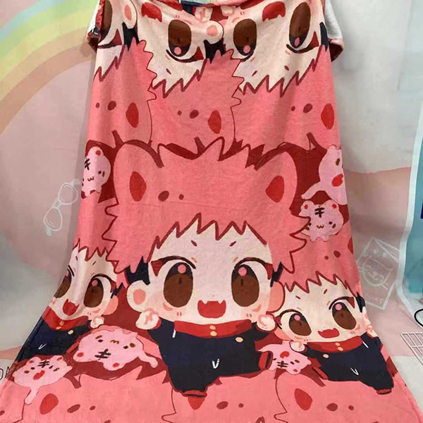 ST2 Jujutsu Kaisen Mềm Chăn Flannel Ấm Áp Thoải Mái Chăn Gojo Satoru Itadori Yuji Megumi Phòng Ngủ Sofa Thảm Sle