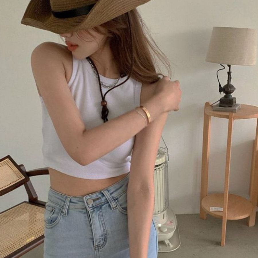 Áo croptop ba lỗ body ESHOP chất thun tăm gân đẹp,áo balo croptop nữ basic kiểu ôm bigsize mùa hè tập gym thể thao AT01