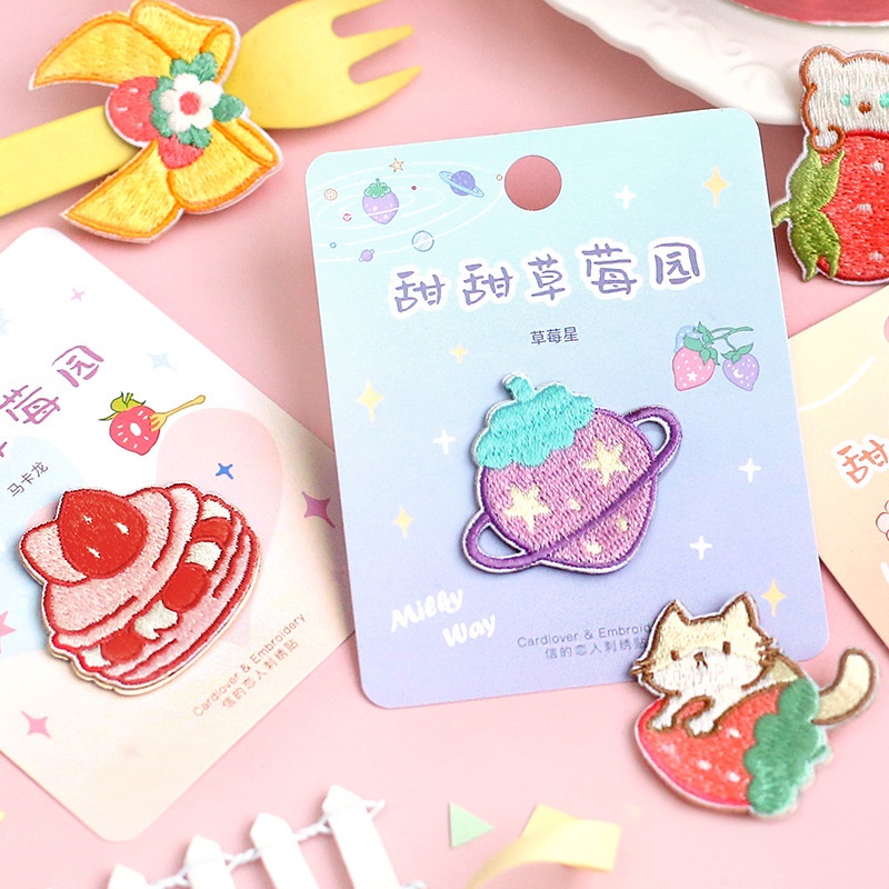 Sticker trang trí túi xách balo quần áo anime chất liệu vải thêu HD135-K51