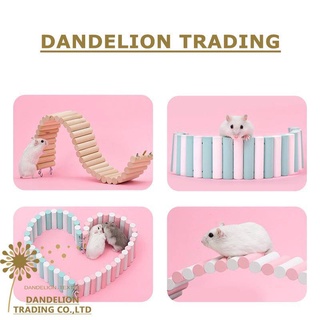 Thang gỗ nhiều màu cho hamster/vẹt/thú nhỏ, hàng rào, cầu treo leo trèo, cầu mềm cho thú cưng