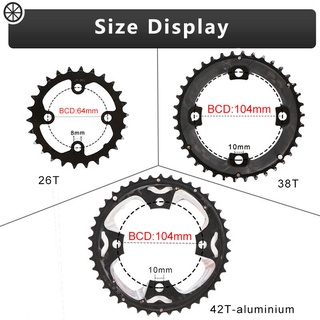 BUCKLOS 104BCD Xích 22T 24T 26T 32T 42T 44T Vòng Xích Xe Đạp 64BCD 8-10 Bánh Xích Xe Đạp Tốc Độ