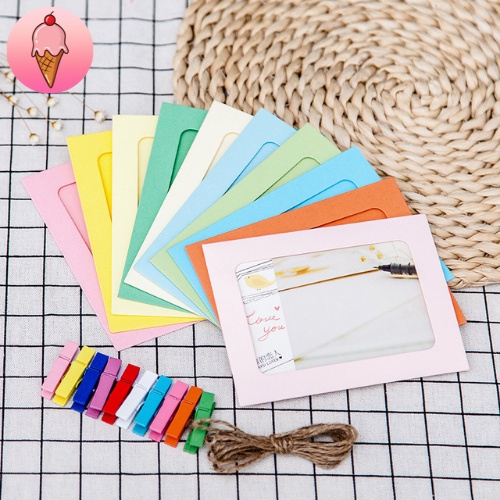 Khung ảnh giấy nhiều mẫu dễ thương trang trí sinh nhật, đầy tháng, thôi nôi - Kem Shop K70