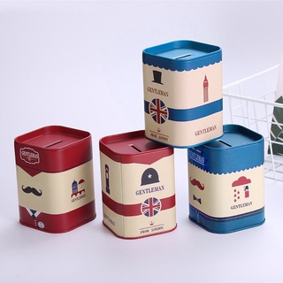 Hộp Đựng Tiền Tiết Kiệm Hình Vuông Bằng Thiếc Dễ Thương Cho Người Lớn Và Trẻ Em