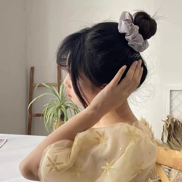 Fabric Multi-color Hair Tie Scrunchies – 6