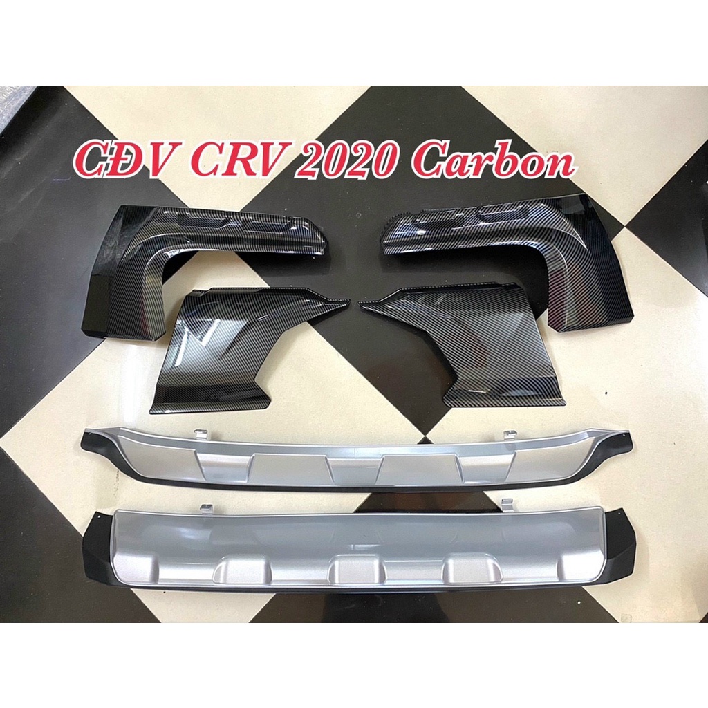 Ốp chống đá văng Honda Crv 2020-2022, bộ cản trước sau CRV. Có 3 màu trắng, đen, carbon
