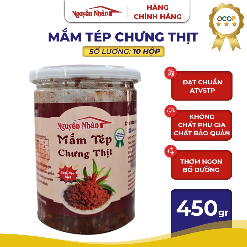 SỈ 10 HỘP _ Mắm Tép Nguyên Nhàn _450g