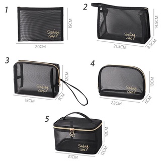 MONOSTYLE 1 / 5 Cái Túi Đựng Mỹ Phẩm Lưới Di Động Dung Tích Lớn Nhà Vệ Sinh Tổ Chức