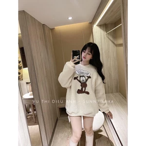 Áo Lông Thêu Hoạt Hình