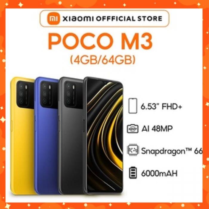 Điện thoại XIAOMI POCO M3 ( 4/64GB) - HÀNG CHÍNH HÃNG bảo hành 12 tháng ...