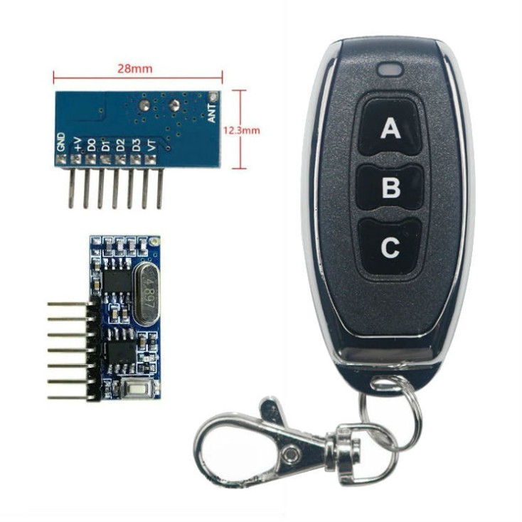 Combo Remote + Module RF 433Mhz học lệnh | Shopee Việt Nam
