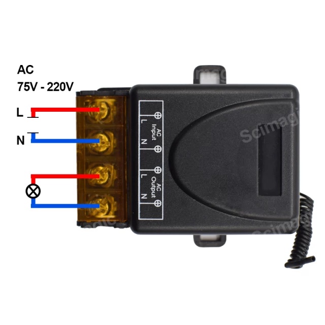 Bộ công tắc điều khiển từ xa 100m/30A/220V remote sóng RF 433MHz dùng cho máy bơm,đèn ,quạt ntt95