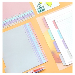 [DIY] Set 4/5 tờ tab phân trang, ngăn trang sổ còng, lò xo - dụng cụ tự làm sổ học tập, planner - Tự chọn nhiều màu 🐻🌸🌸