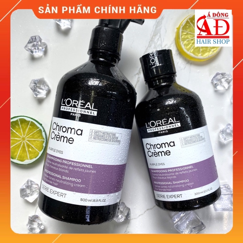 [Thanh lý] [Loreal] Dầu gội Tím - Xanh khử Vàng - Đỏ L’Oréal Serie Expert Chroma Creme Silver - Green