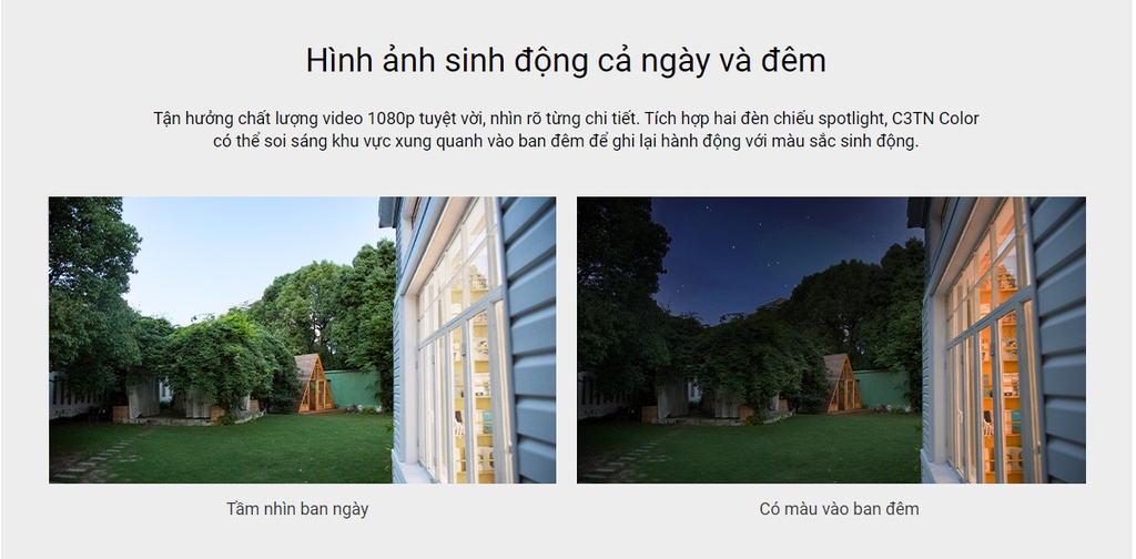 Mô tả Camera ip wifi ngoài trời EZVIZ c3tn 2m color h3c WiFi 2MP 1080P có mic và màu ban đêm - 4