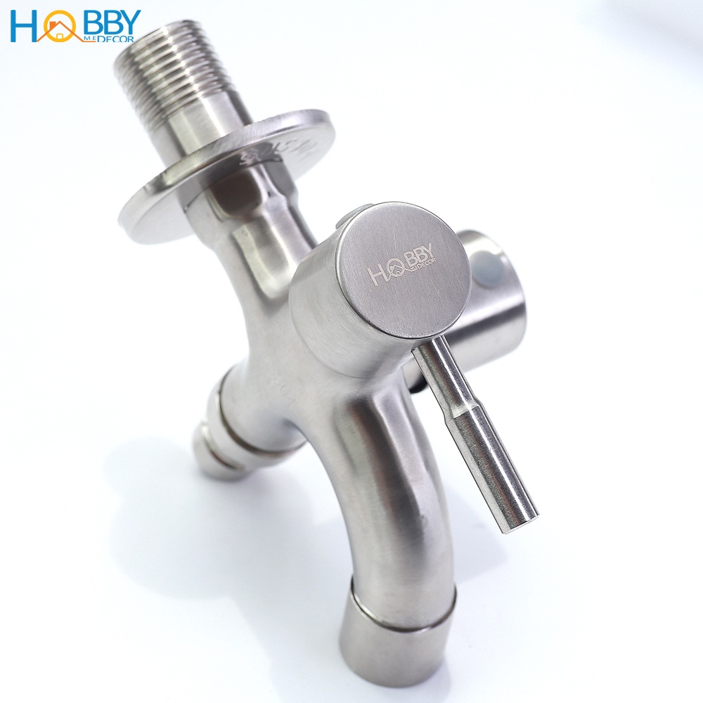 Ảnh Vòi củ sen lạnh đa năng 2 đầu xả Inox 304 ren 21 Hobby home decor CS1 2