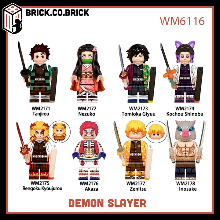 Demon Slayer Mô Hình Nhân vật nhỏ Kimetsu No Yaiba Anime Thanh Gươm Diệt Quỷ MỚI NHẤT WM6116