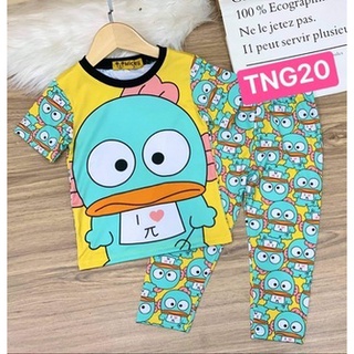 [7-12kg] Đồ bộ tay ngắn quần dài chất thun lạnh họa tiết đáng yêu size nhí